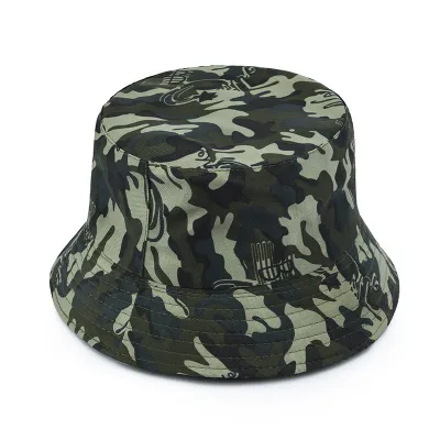 Simple Outdoor Camouflage Printed Breathable Sunshade Bucket Hats