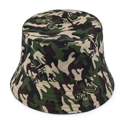 Simple Outdoor Camouflage Printed Breathable Sunshade Bucket Hats