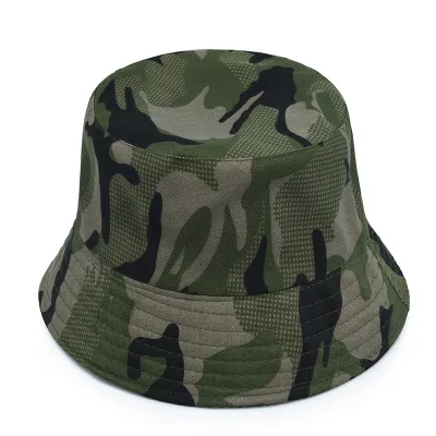 Simple Outdoor Camouflage Printed Breathable Sunshade Bucket Hats