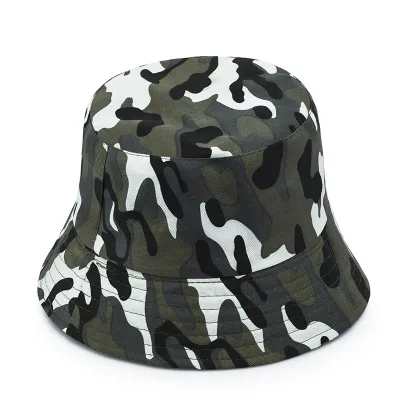 Simple Outdoor Camouflage Printed Breathable Sunshade Bucket Hats