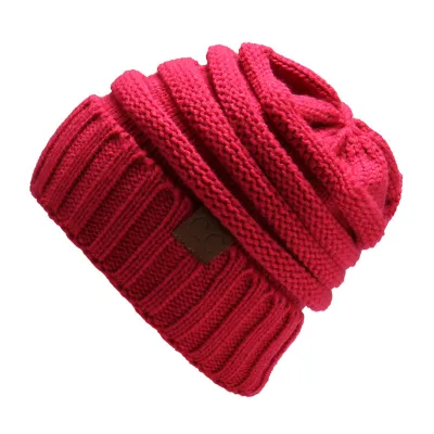 Autumn Winter Women Fashion Letter Labeling Wool Knitted Hat