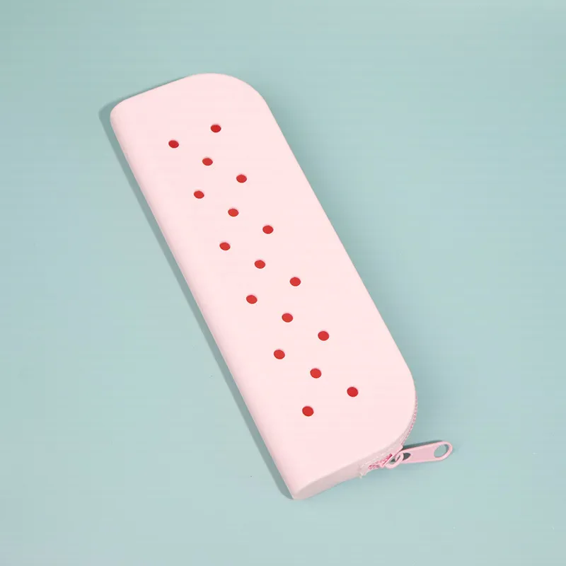 Wholesale Student Stationery Cute Large Capacity Silicone Hole Pen