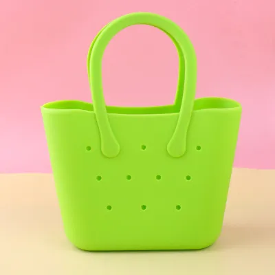 Children Cute Multicolor Silicone DIY Hole Handbag
