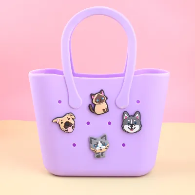 Children Cute Multicolor Silicone DIY Hole Handbag