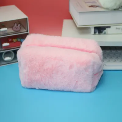 Women Cute Large Capacity Plush Toiletry Cosmetic Bag