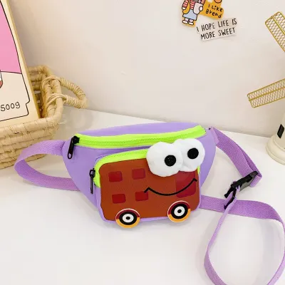 Kids Unisex Fashion Casual Cute Cartoon Car Waist Chest Bag Nylon