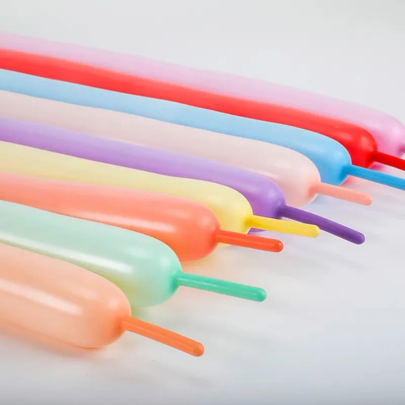 1.8G Thickened Macaroon Strip Balloon Decoration 100Pcs-Bag