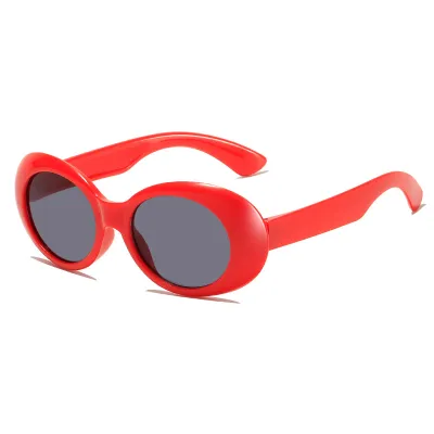 Kids Unisex Fashion Casual Cute Round Frame Solid Color Sunglasses Plastic Resin Lens Oval Box