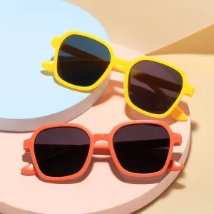Kids Unisex Fashion Casual Square Frame Solid Color Sunglasses Plastic Resin