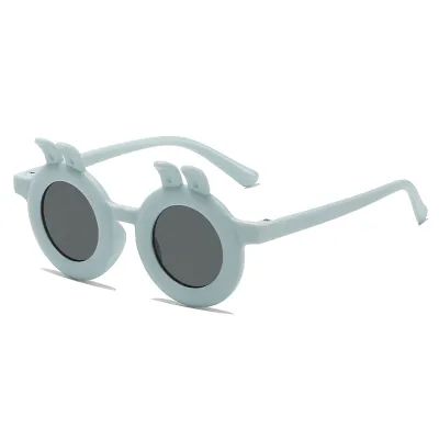 Kids Unisex Fashion Casual Cute Round Frame Solid Color Sunglasses
