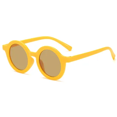 Kids Casual Solid Color Round Frame Sunglasses Unisex Plastic Resin Lens