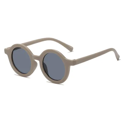 Kids Casual Solid Color Round Frame Sunglasses Unisex Plastic Resin Lens
