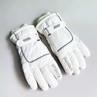 Neutral Fleece-Lined Thickened Cold-Proof Outdoor Sports Ski Gloves For Autumn And Winter