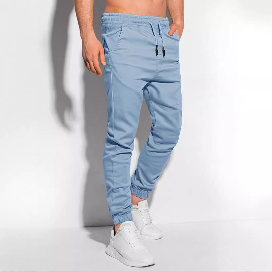 Wholesale Men Fashion Casual Sports Solid Color Jogger Pants