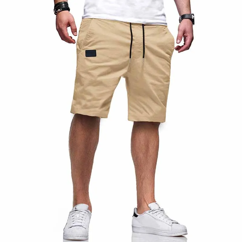 Men Summer Fashion Casual Solid Loose Straight Shorts