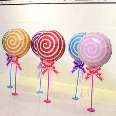 Children Birthday Party Candy Column Table Floating Aluminum Film Balloon Decoration