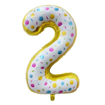 Cartoon 32 Inch Candy Donut Ice Cream Digital Aluminum Film Balloon Birthday Party Decoration