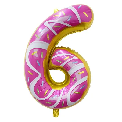 Cartoon 32 Inch Candy Donut Ice Cream Digital Aluminum Film Balloon Birthday Party Decoration