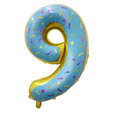 Cartoon 32 Inch Candy Donut Ice Cream Digital Aluminum Film Balloon Birthday Party Decoration