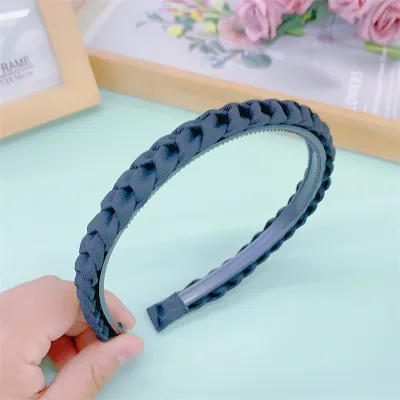 Women Fashion Simple Pleated Twist Fabric Headbands