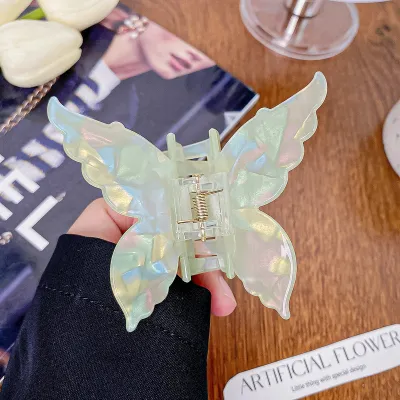 Women Fashion Imitation Acetate Butterfly Magic Mermaid Hair Claw Clip