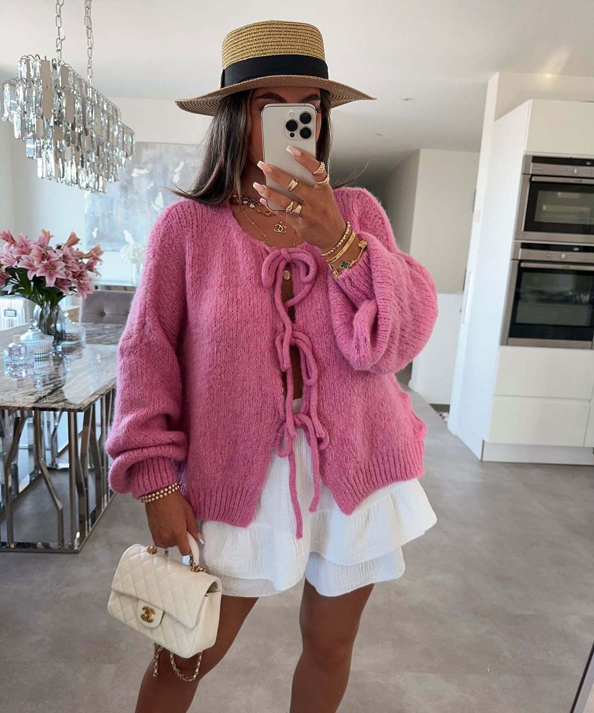 Wholesale Autumn Winter Women Fashion Round Neck Lace-Up