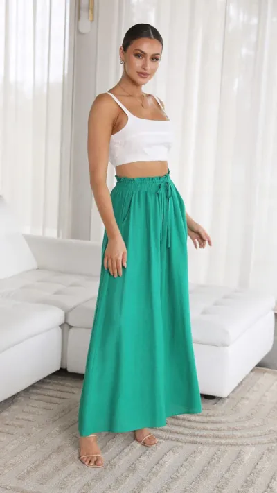 Summer Women Casual Loose Drawstring Wide Leg Flared Pants