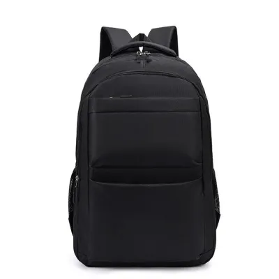 Simple Casual Solid Color Large Capacity Laptop Backpack 15.6 Inch Water Resistant