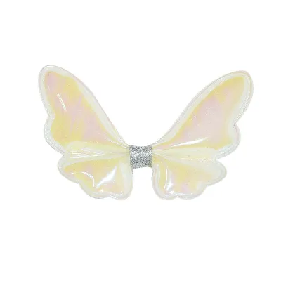 Kids Girls Cute Gradient Laser Butterfly Hairpin Duckbill Clip Simple PU