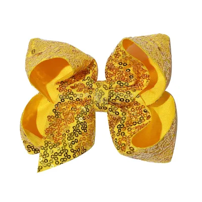 Kids Girls Sequins Bow Duckbill Hairpin Lovely Cloth