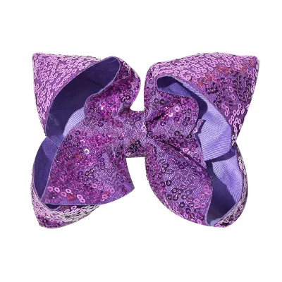 Kids Girls Sequins Bow Duckbill Hairpin Lovely Cloth