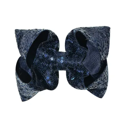 Kids Girls Sequins Bow Duckbill Hairpin Lovely Cloth