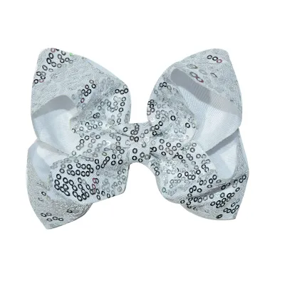 Kids Girls Sequins Bow Duckbill Hairpin Lovely Cloth