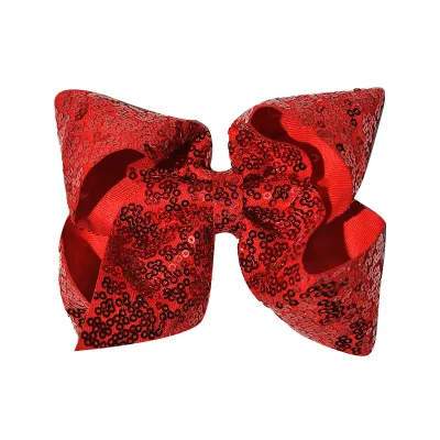 Kids Girls Sequins Bow Duckbill Hairpin Lovely Cloth