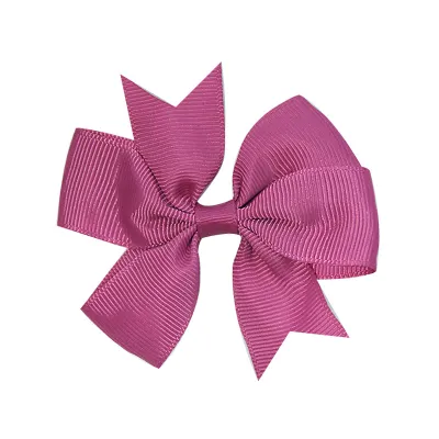 Kids Girls Cute Solid Color Bow Duckbill Hairpin