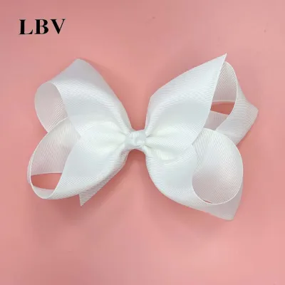 Kids Girls Cute Solid Color Cloth Bow Hairpin Duckbill Clip