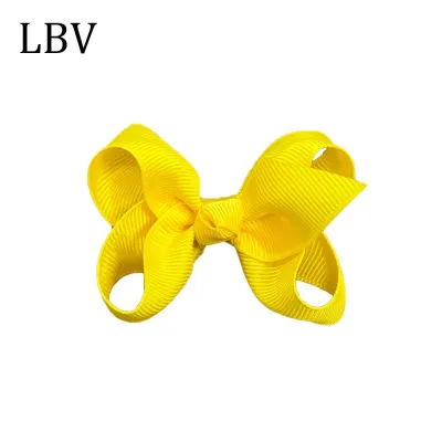 Kids Girls Cute Solid Color Cloth Bow Hairpin BB Clip