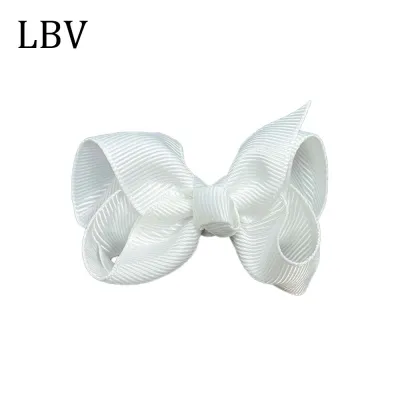 Kids Girls Cute Solid Color Cloth Bow Hairpin BB Clip