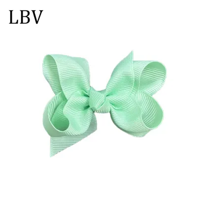 Kids Girls Cute Solid Color Cloth Bow Hairpin BB Clip