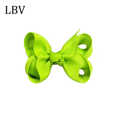 Kids Girls Cute Solid Color Cloth Bow Hairpin BB Clip