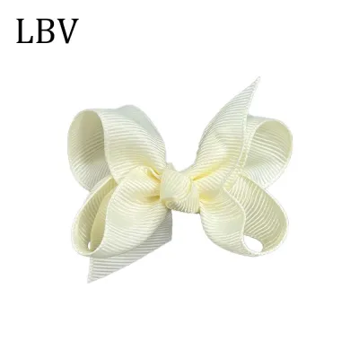Kids Girls Cute Solid Color Cloth Bow Hairpin BB Clip