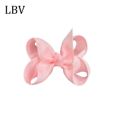 Kids Girls Cute Solid Color Cloth Bow Hairpin BB Clip