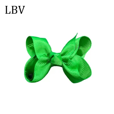 Kids Girls Cute Solid Color Cloth Bow Hairpin BB Clip