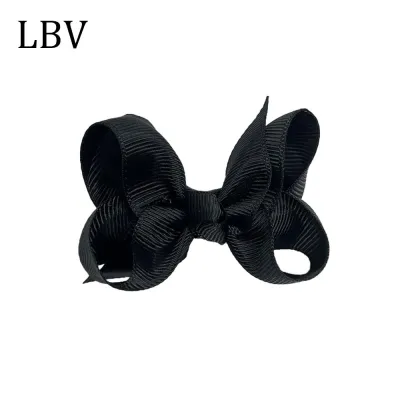 Kids Girls Cute Solid Color Cloth Bow Hairpin BB Clip
