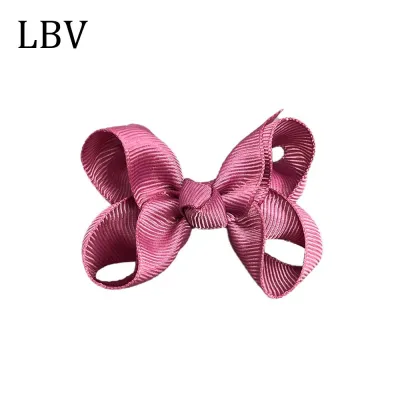 Kids Girls Cute Solid Color Cloth Bow Hairpin BB Clip