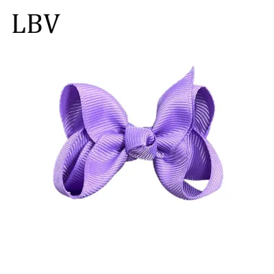 Kids Girls Cute Solid Color Cloth Bow Hairpin BB Clip