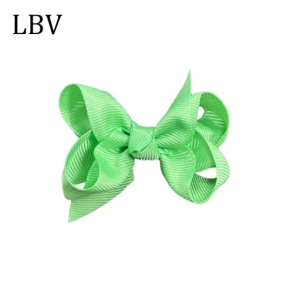 Kids Girls Cute Solid Color Cloth Bow Hairpin BB Clip