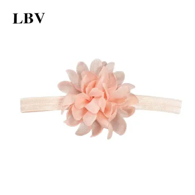 Baby Cute Solid Color Plaid Cloth Flower Hair Band for Kids