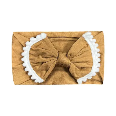 Baby Cute Plaid Color Matching Bow Cloth Hair Band for Girls