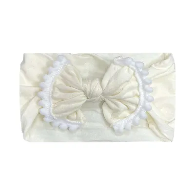 Baby Cute Plaid Color Matching Bow Cloth Hair Band for Girls